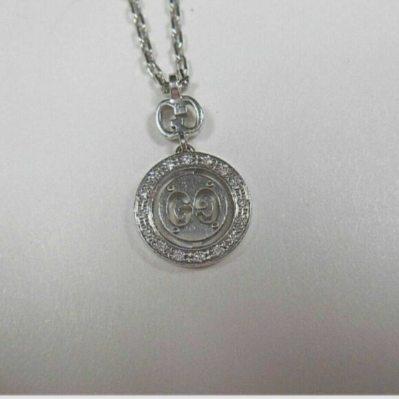 Auth GUCCI Necklace Diamond Icon Twirl 18K 750 White Gold - Picture 5 of 5